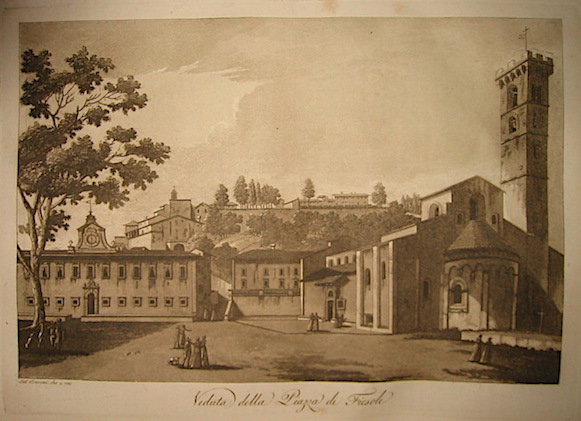 Terreni Antonio Veduta della Piazza di Fiesole 1801 Firenze